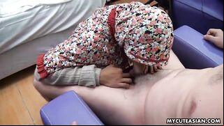 Indonesian muslim in hijab blows cock and takes it from behind