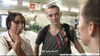 Young Czech couple gets dirty on camera because needs money