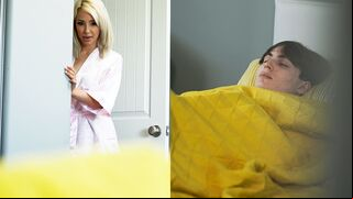 Mischievous mom caught her son fapping in the morning before school