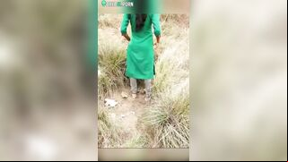 Guy walks in the field and films caught video of Indian lovers