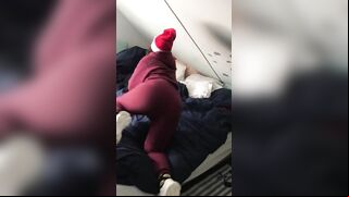 Aroused Muslim mom bends over and teases partner with her big round XXX ass