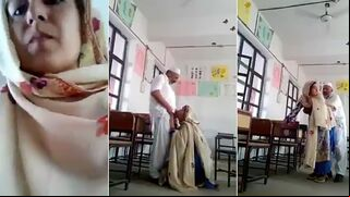 XXX Viral Now: Pakistani teacher in salwar kameez fucks school principal in classroom