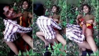 Desi boys bring older woman to the jungle and fuck them