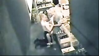 Hot Encounter Between Lesbian Boss and Cashier in the Storage Room!