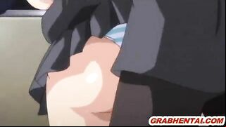 Busty Anime Girl Gets Groped and Fucked on Hentai Bus Ride, busty,  anime,  hentai,  nipples