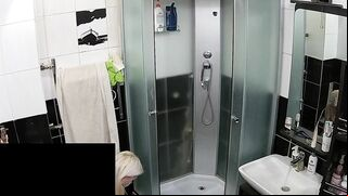 I put a hidden cam in the bathroom and caught sister in her all petite glory