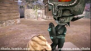 Futanari Midna gets it on with Ilia and the whole thing looks just brutal