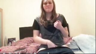 Awkward stepsister masturbates in a hot IP cam movie with real orgasms