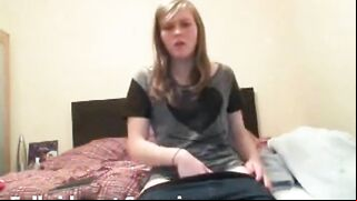 Awkward stepsister masturbates in a hot IP cam movie with real orgasms