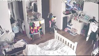 Ip cam movie showing a horny babe who enjoys real orgasms in a solo video
