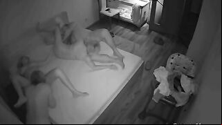 European step fuck scene with a swinger group that enjoys IP cam teasing