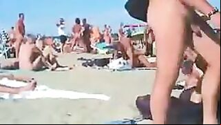 Awkwardly Romp Rampantly Naked, On Public Sand