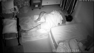 Caught! Mom-in-Law's Naked Cam Show, Stroking Her Mature Cunt in Missionary Pose