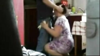 Real mommy and son featured in a hardcore banging session with sloppy oral