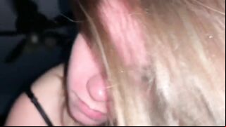 My cock-hungry sister calls herself a slut with my cock in mouth